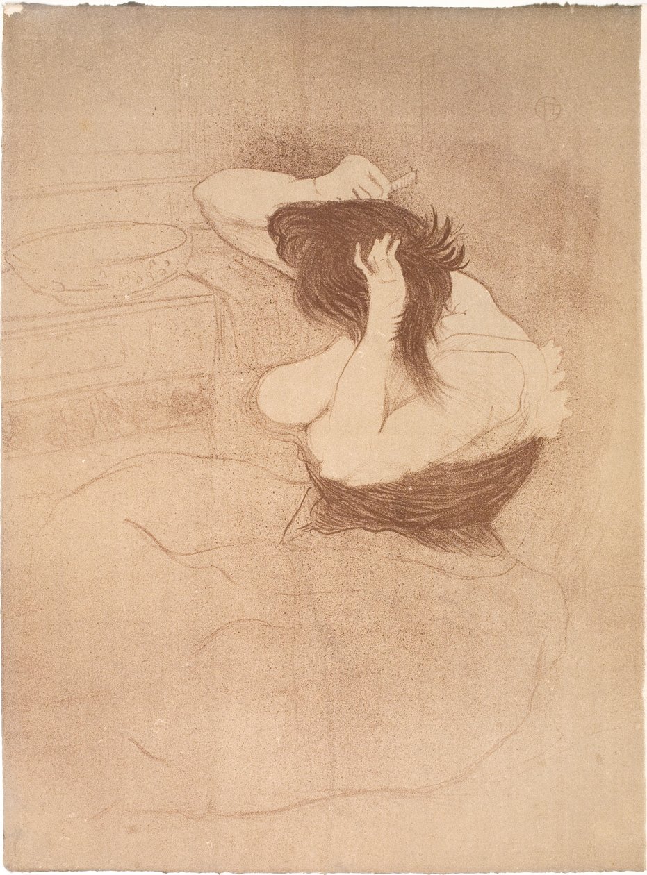 Woman Combing Her Hair, the Hairstyle by Henri de Toulouse Lautrec