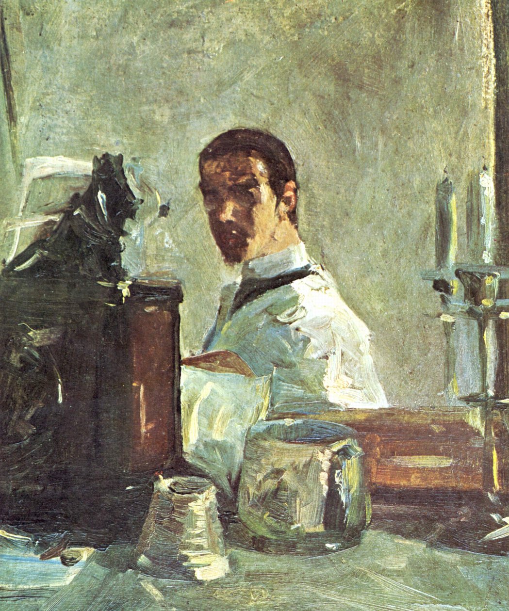 Self-Portrait in Front of a Mirror by Henri de Toulouse-Lautrec