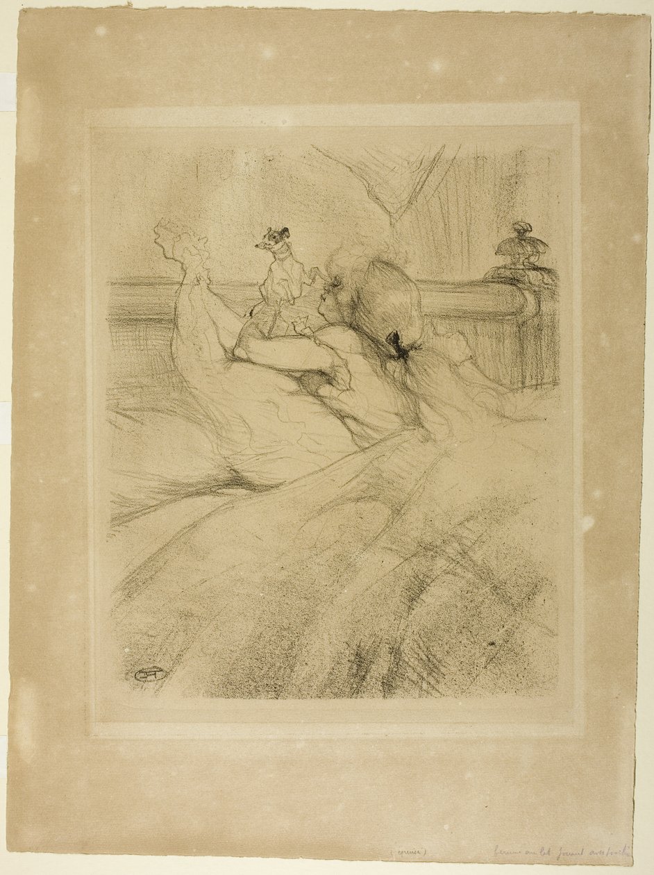 In Bed by Henri de Toulouse-Lautrec