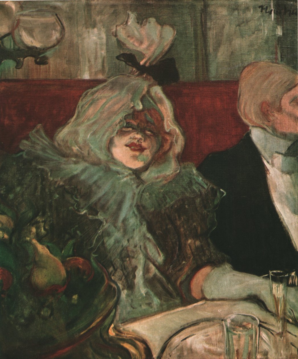 In a Private Dining Room At the Rat Mort by Henri de Toulouse-Lautrec