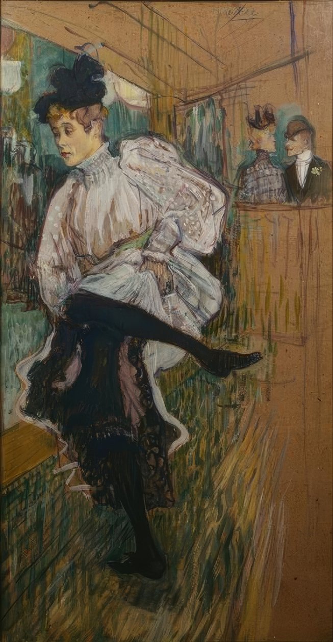 Jane Avril Dancing by Henri de Toulouse-Lautrec