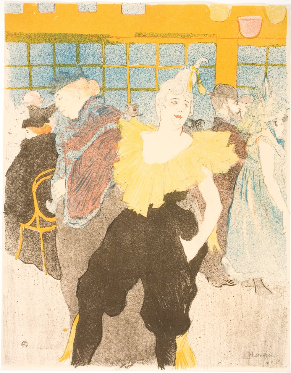 The Clowness at the Moulin Rouge by Henri de Toulouse-Lautrec