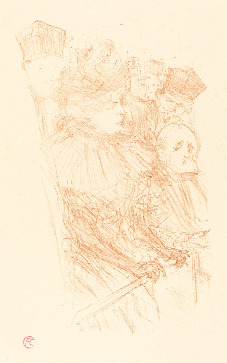 Lebaudy Trial - Testimony of Mlle. Marsy by Henri de Toulouse-Lautrec