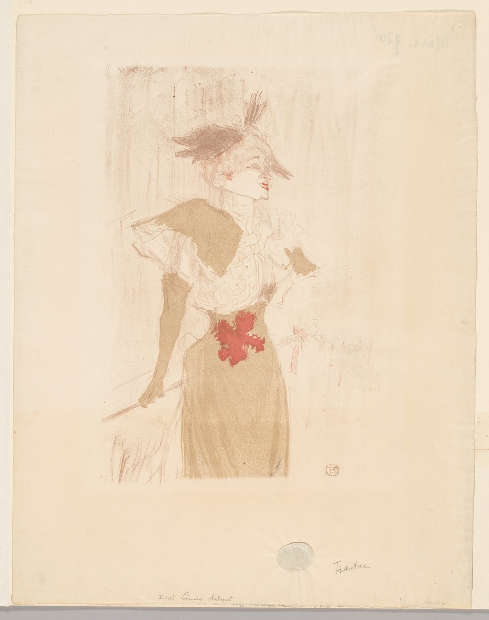 Mademoiselle Marcelle Lender, Standing by Henri de Toulouse-Lautrec