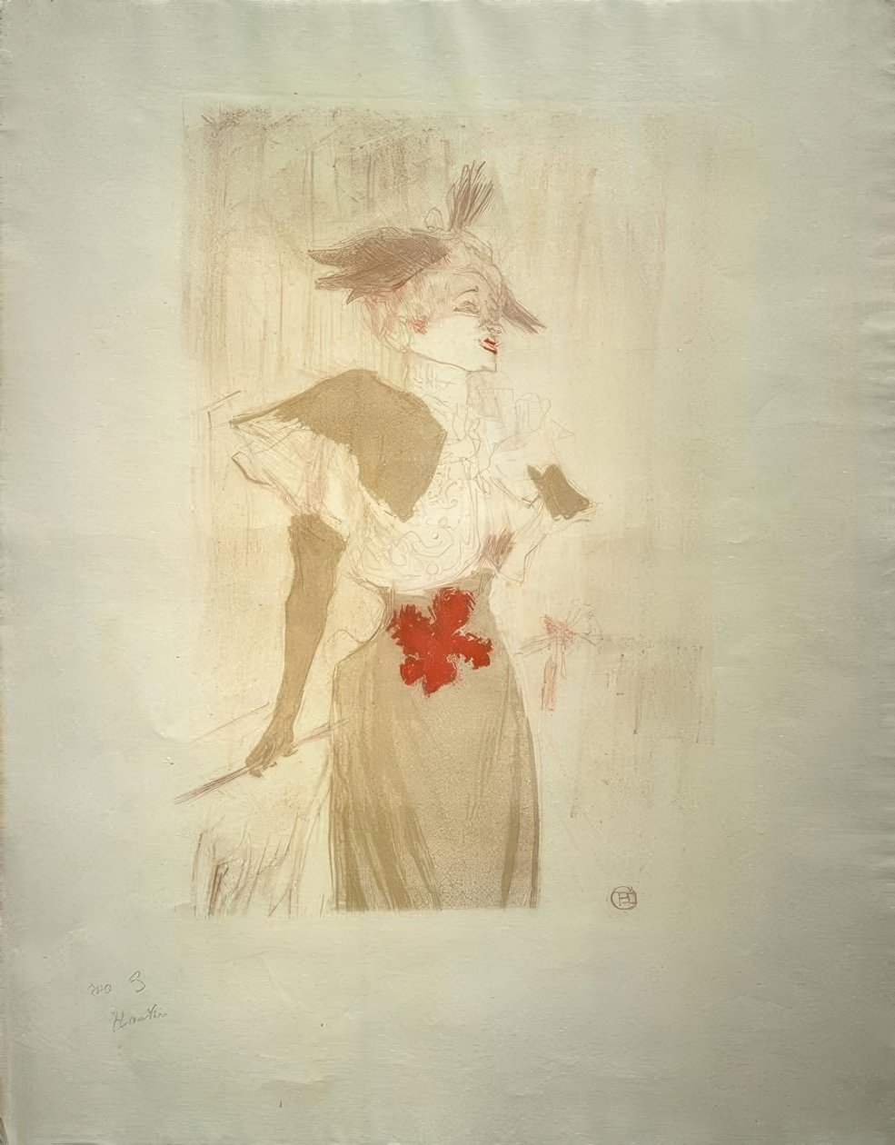 Mademoiselle Marcelle Lender, Standing by Henri de Toulouse-Lautrec