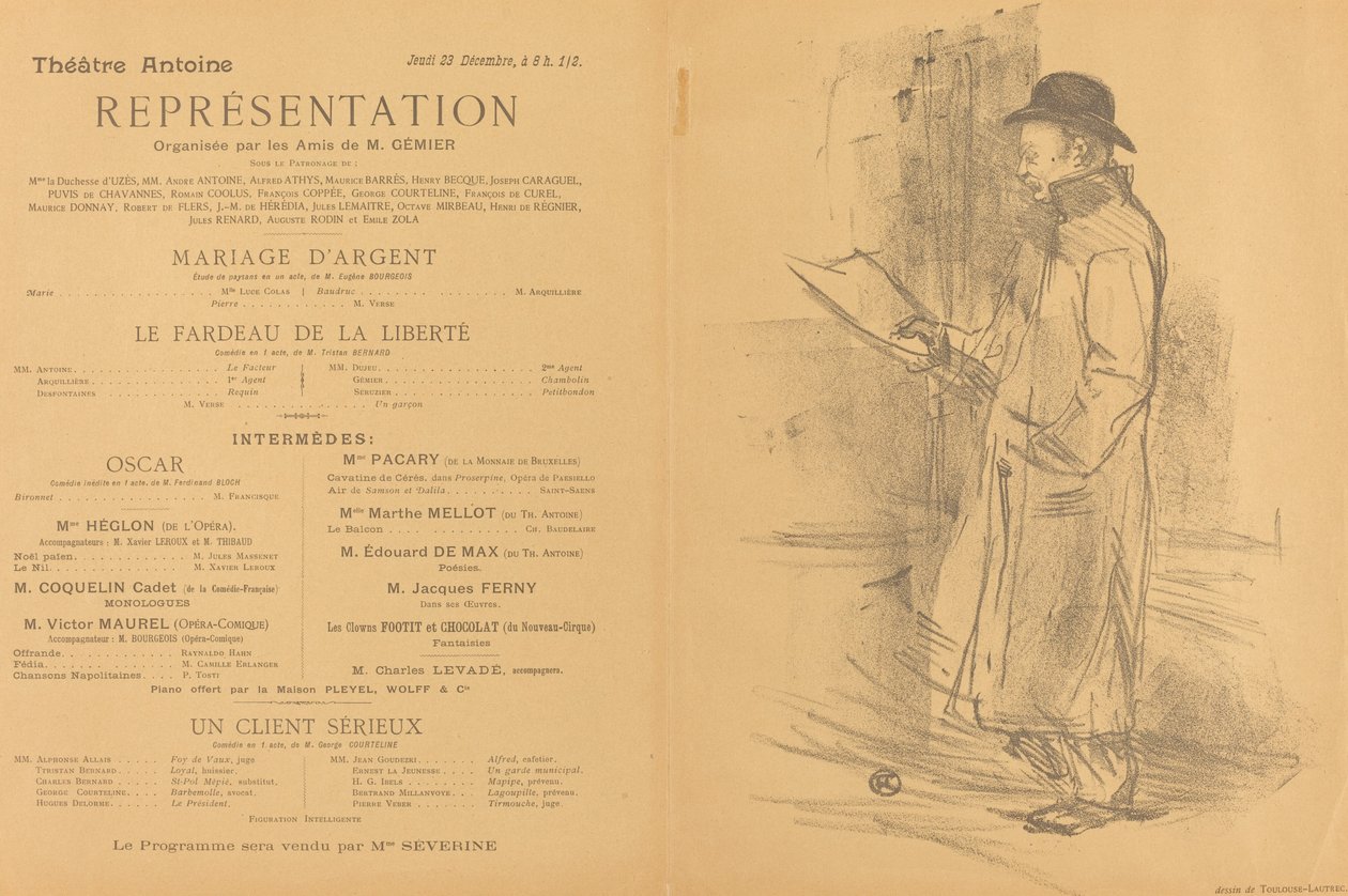 Silver Marriage; The Burden of Freedom; A Serious Client by Henri de Toulouse Lautrec