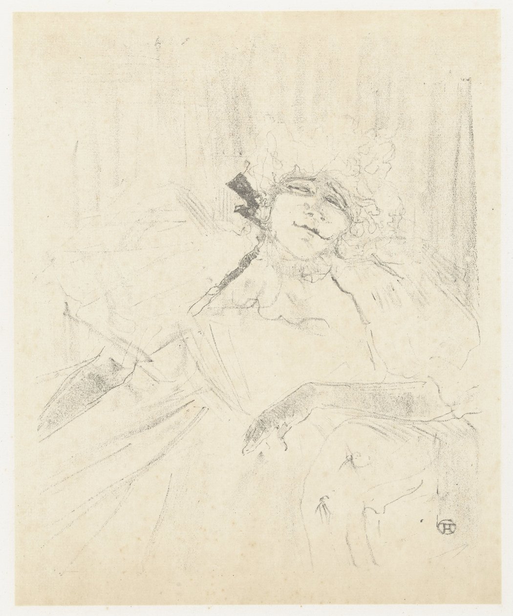 Portrait of Yvette Guilbert in an Armchair on Stage by Henri de Toulouse Lautrec