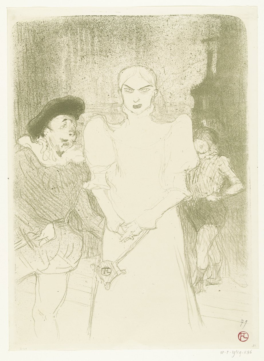 Portrait of Actress Rose Caron in Her Role as Marguerite in Faust at the Opera in Paris by Henri de Toulouse Lautrec