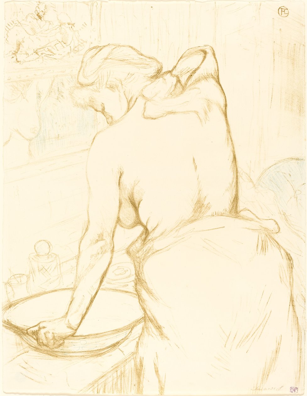 Woman Washing Herself by Henri de Toulouse Lautrec