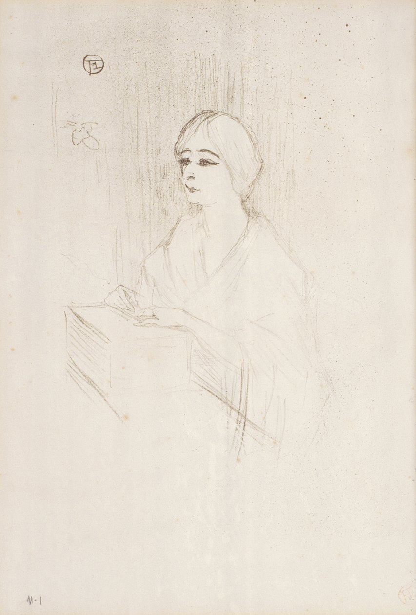 Yahne in Her Box, 1895 by Henri de Toulouse Lautrec