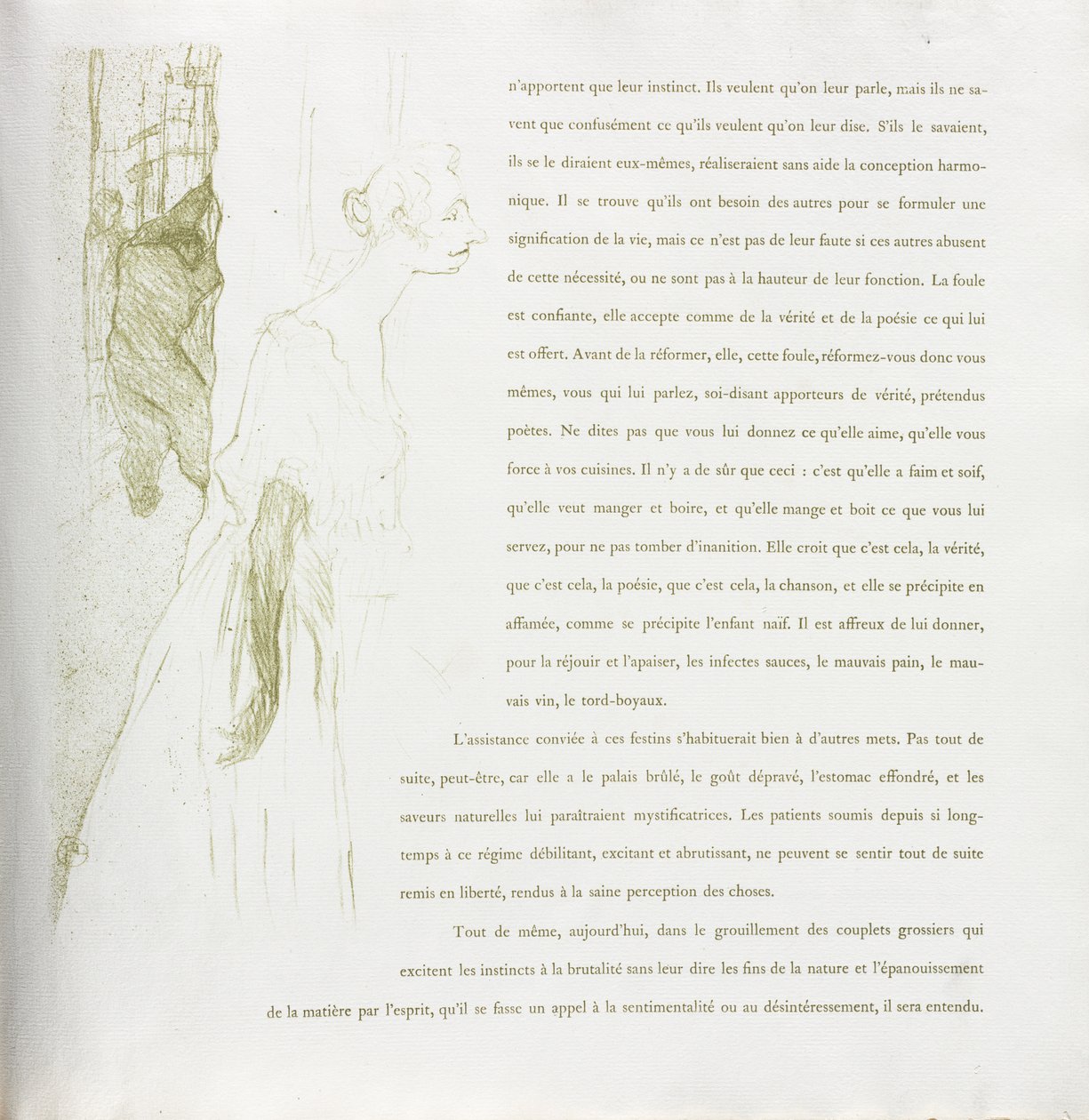 Yvette Guilbert - French Series: No. 11 by Henri de Toulouse Lautrec