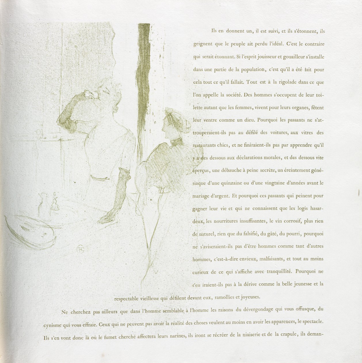 Yvette Guilbert - French Series: No. 14 by Henri de Toulouse Lautrec