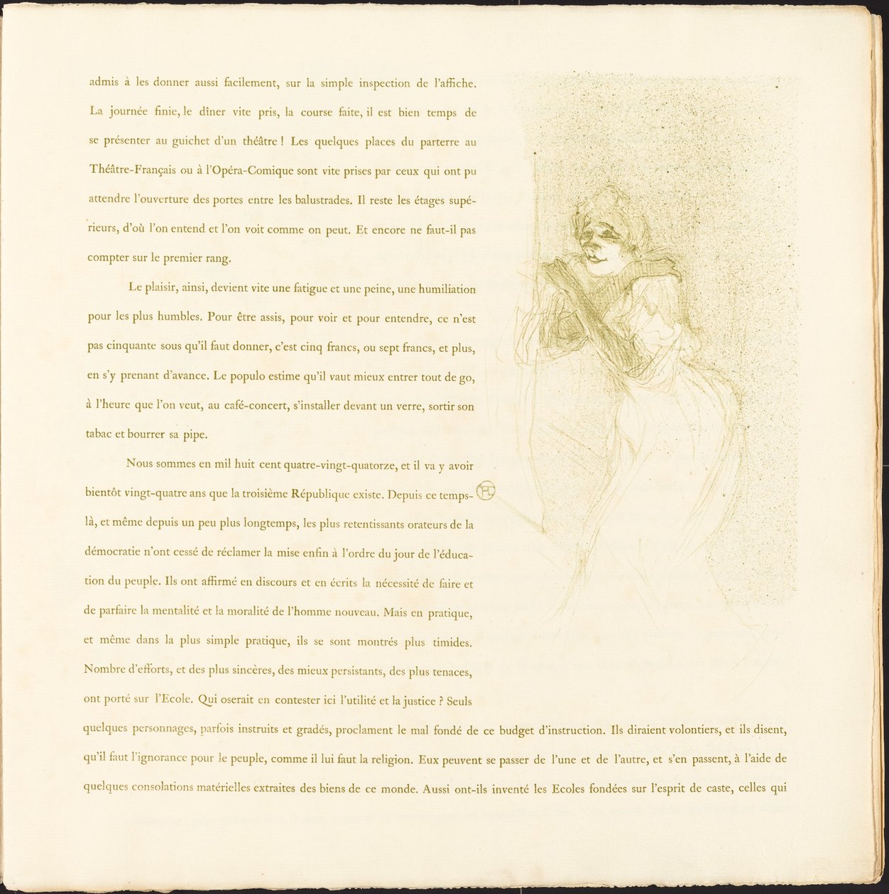 Yvette Guilbert by Henri de Toulouse-Lautrec