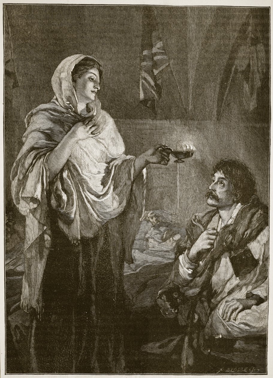 Florence Nightingale in the Hospital at Scutari, illustration from 
