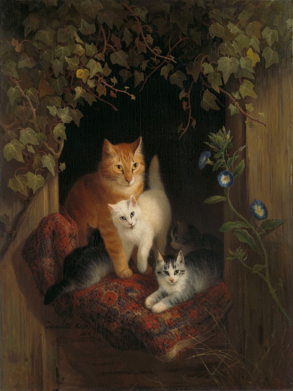 Cat with Kittens by Henriette Ronner: Buy fine art prints
