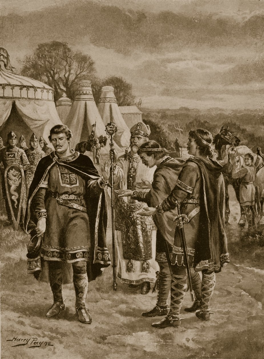 William offered the crown at Berkhampstead, 1066, illustration from 