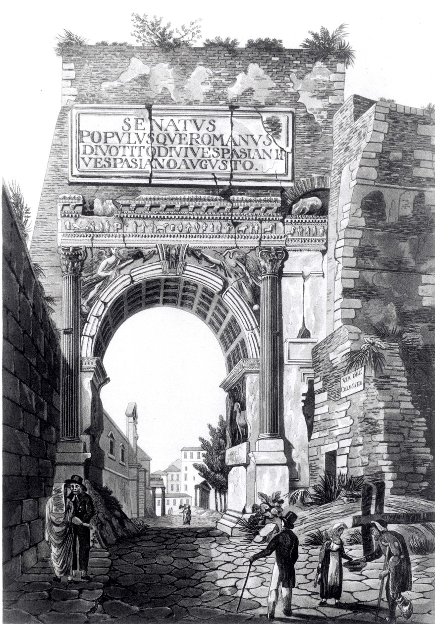 The Arch of Titus, from 'Antiquities of Rome: Comprising Twenty-four ...