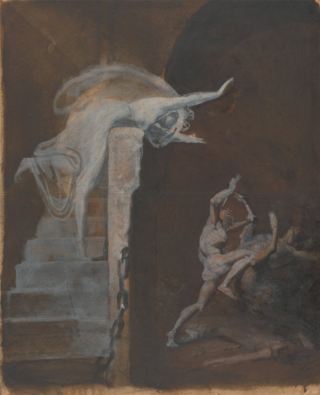 Ariadne Watching the Struggle of Theseus with the Minotaur by Johann Heinrich Füssli