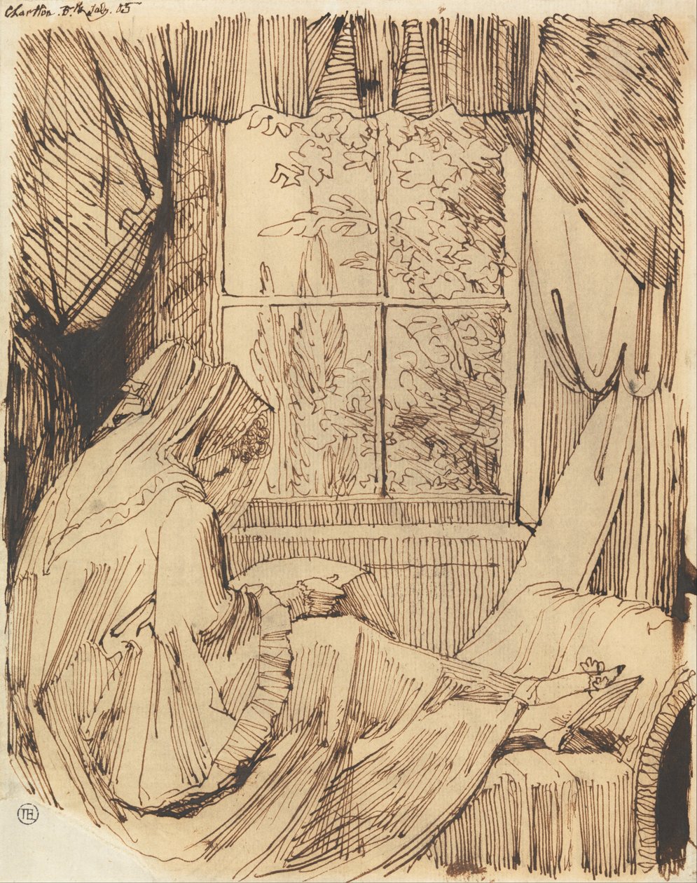 Woman Reading, Seated Before a Window by Johann Heinrich Füssli