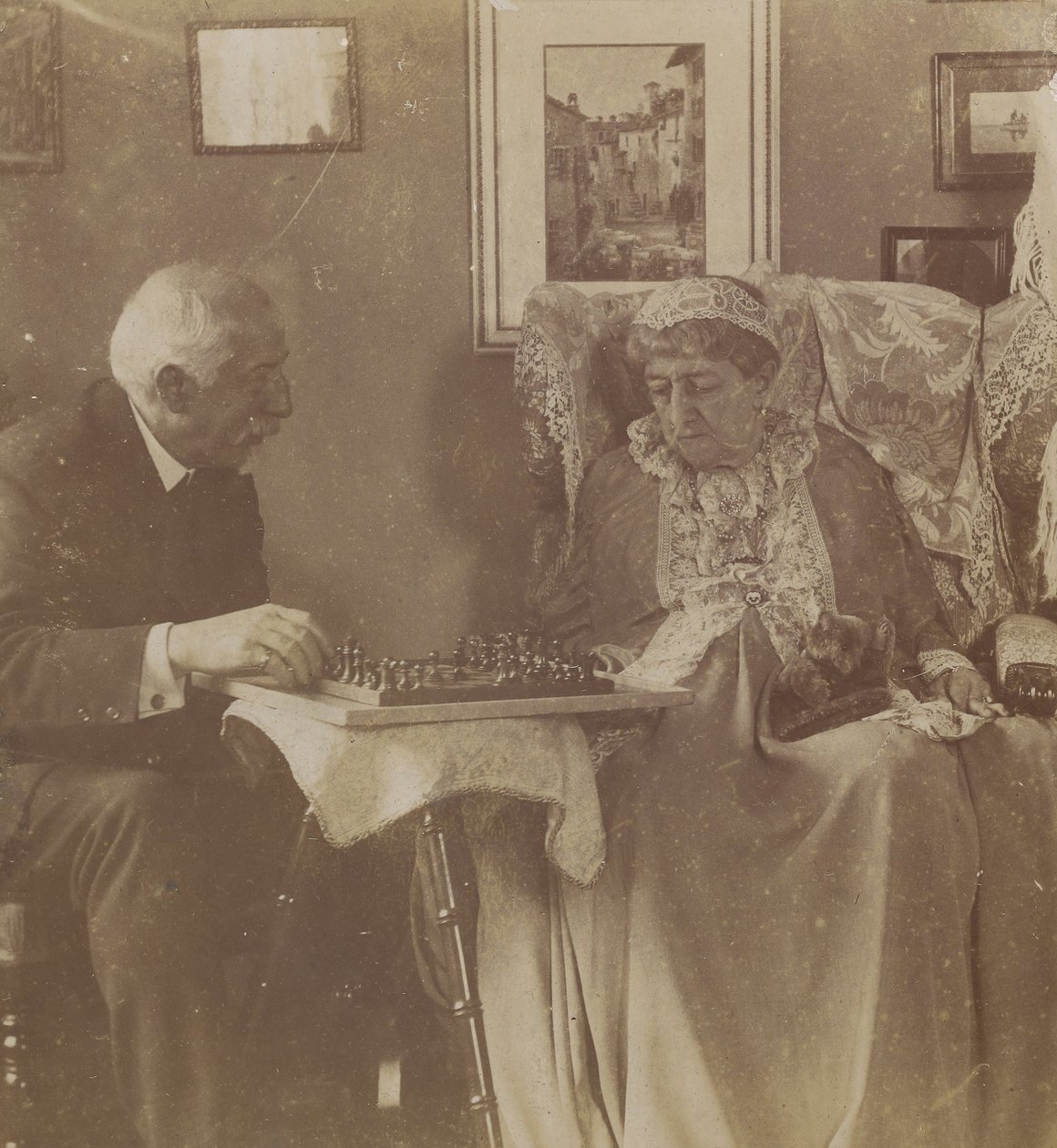 Hardinge Hay Cameron and Lady Dalrymple Playing Chess by Henry Herschel Hay Cameron