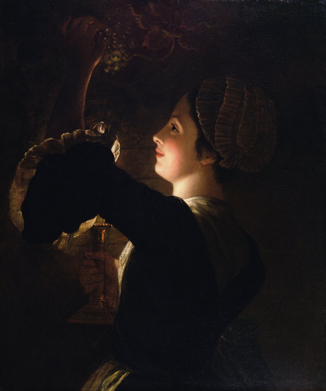 Grapes and candlelight by Henry Robert Morland