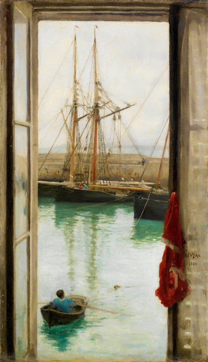 Harbour Dielette, Normandy by Henry Scott Tuke