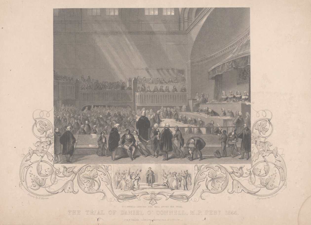 Trial of Daniel O'Connell, M.P. in February 1844, engraved by J. Rogers