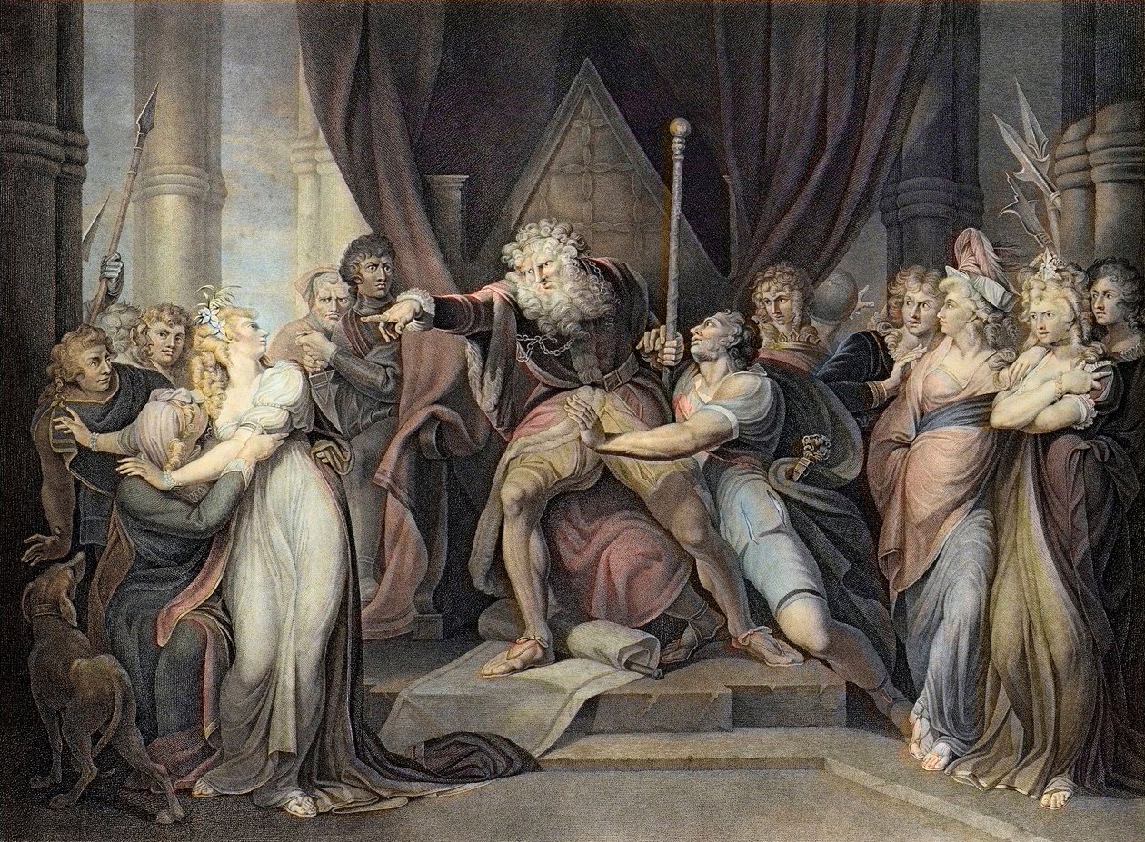 Shakespeare - King Lear - Act I Scene I. - King Lear Casting Out His ...