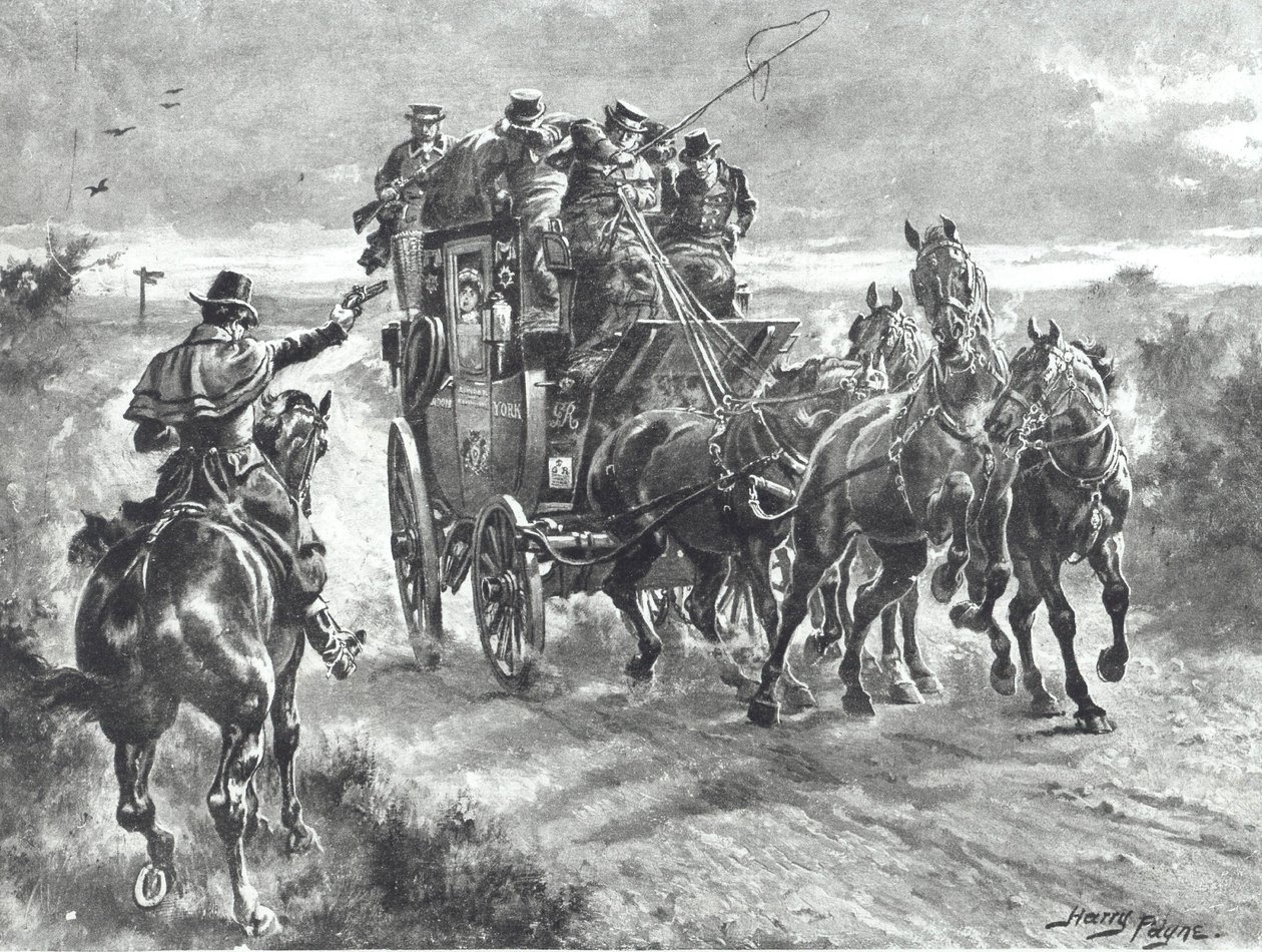'Stand and Deliver', Highwayman Holds Up Stagecoach in the Early 19th ...