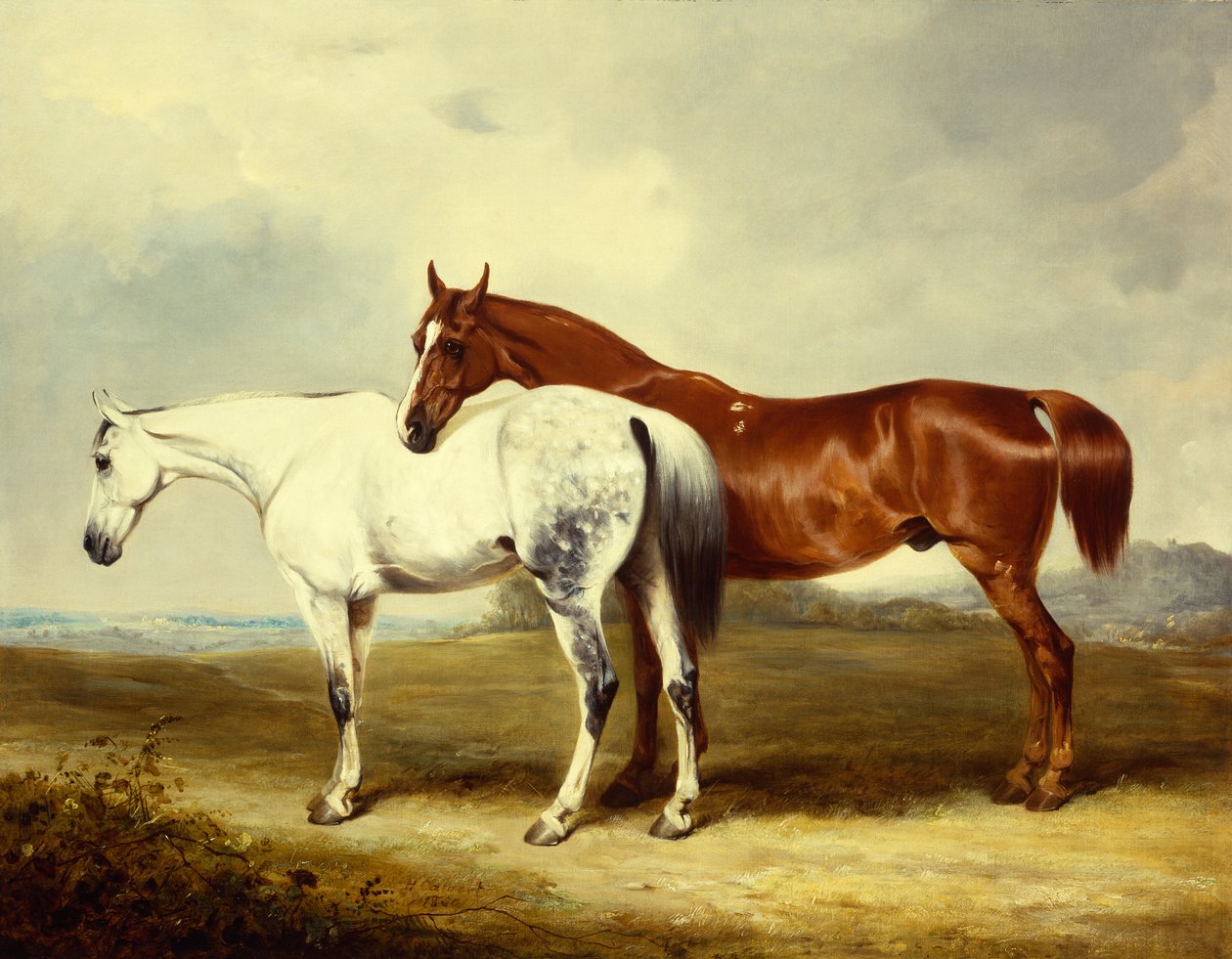 Carriage Horses at Pasture by Henry Calvert