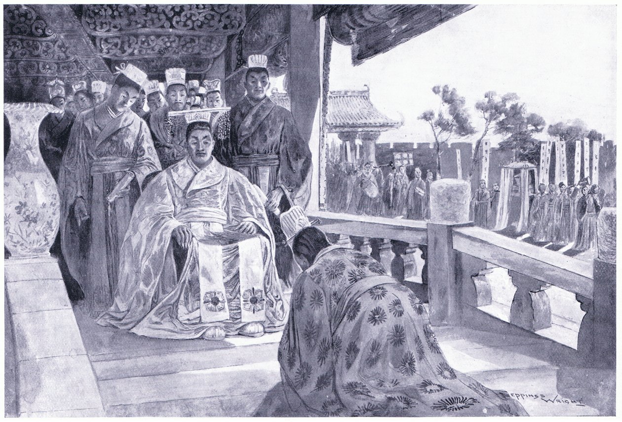 Han Yu presenting his memorial by Henry Charles Seppings Wright