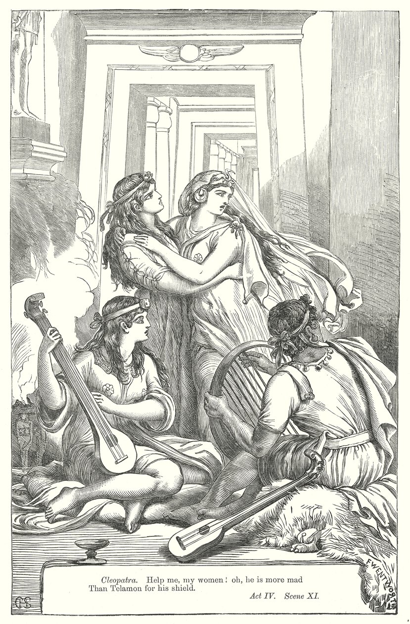Antony and Cleopatra by Henry Courtney (after) Selous