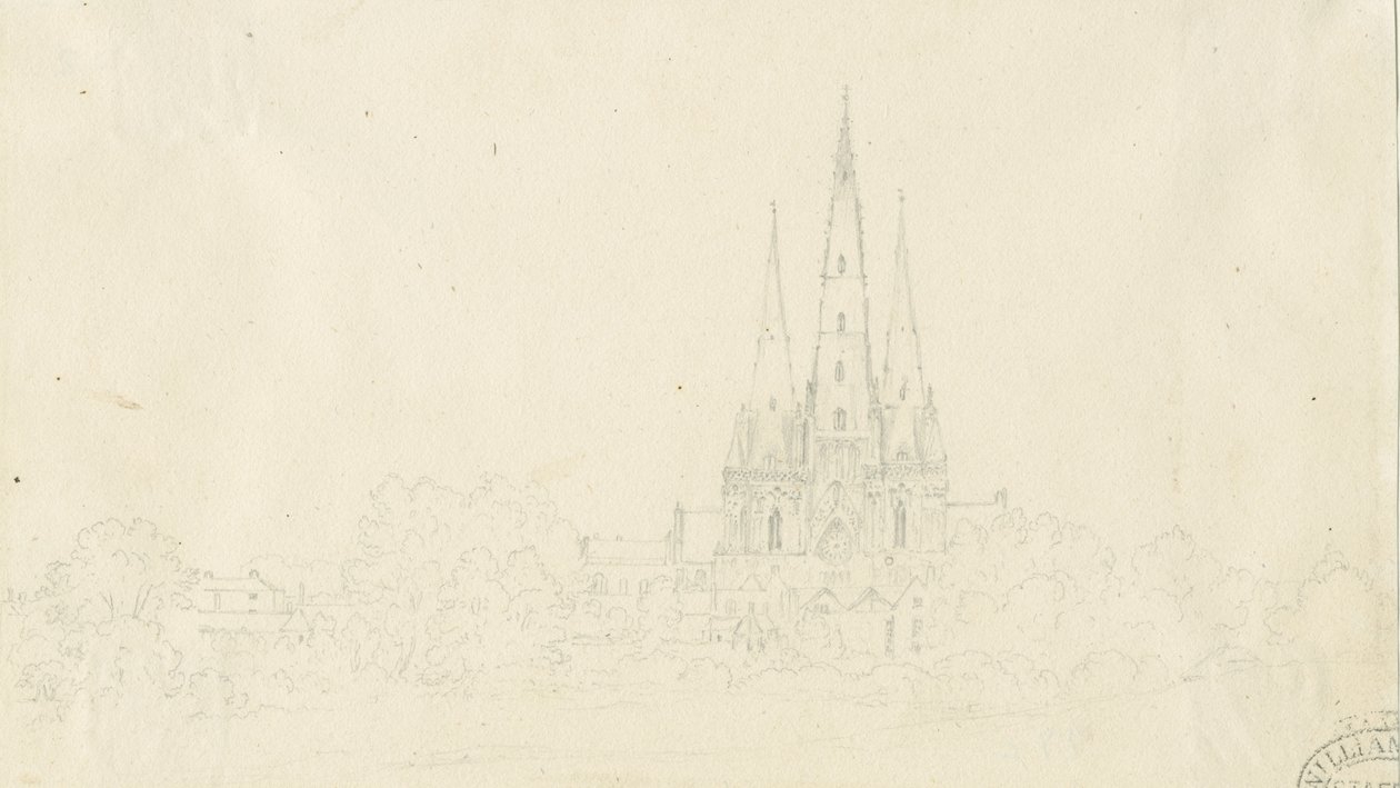 Lichfield Cathedral - East View by Henry Curzon Allport