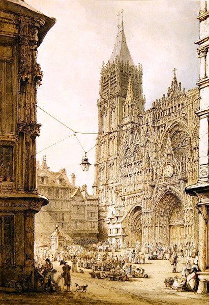 Rouen Cathedral, West Front by Henry Edridge