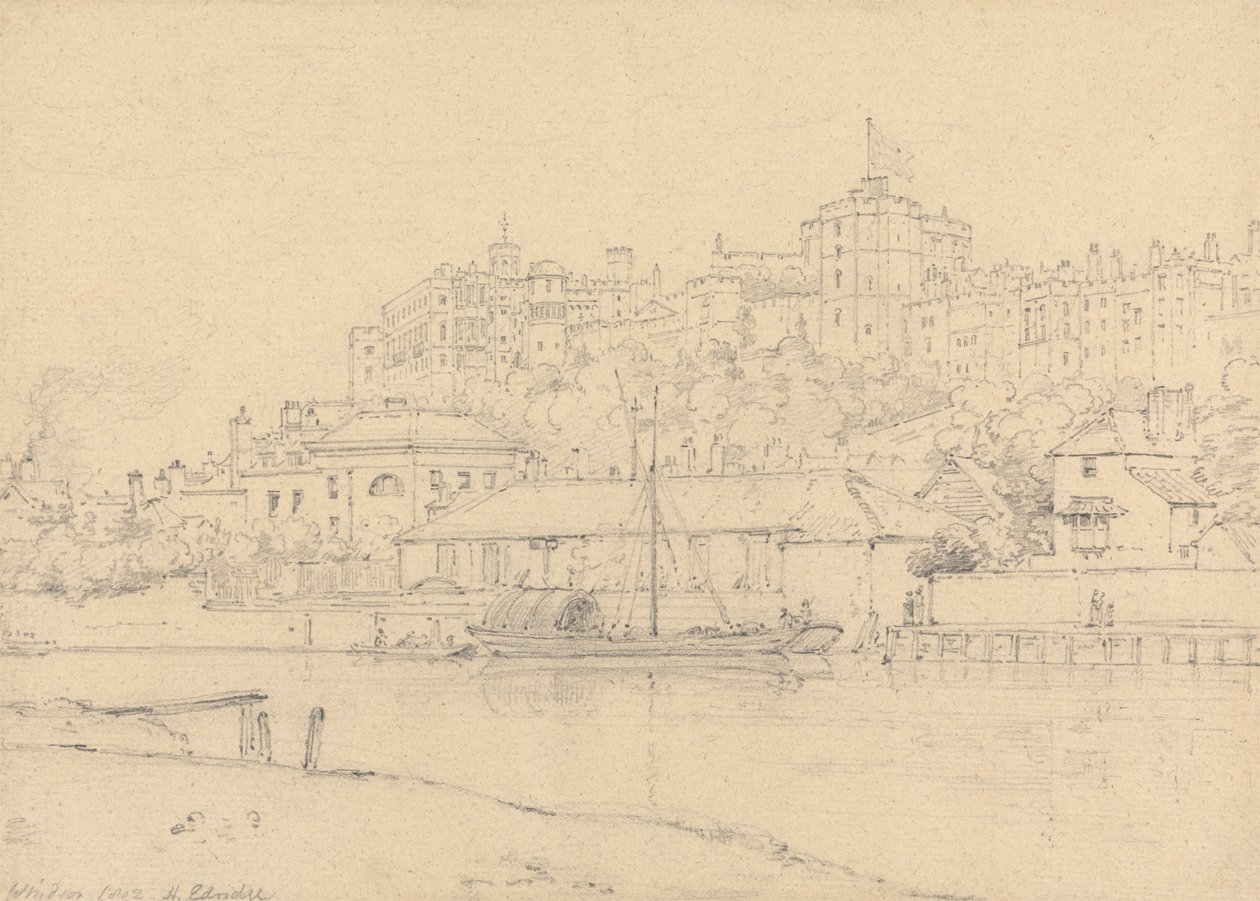 Windsor Castle from the Brocas by Henry Edridge