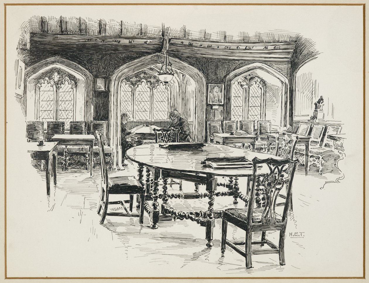 The Reading Room, Chetham College by Henry Edward Tidmarsh