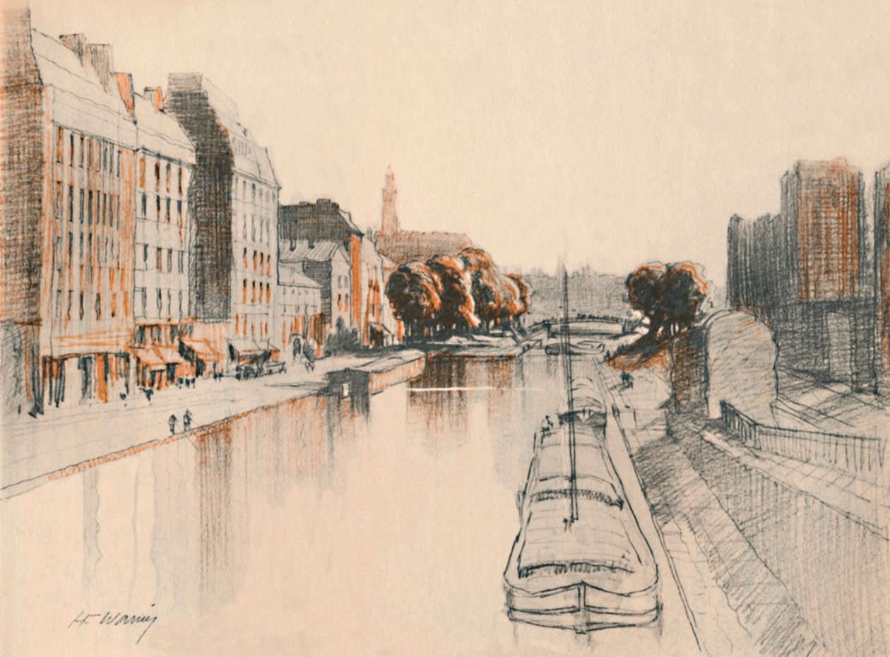 The Canal St. Martin by Henry Franks Waring