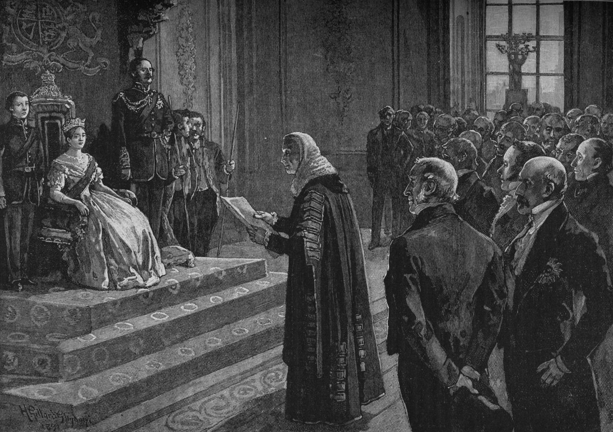 Peers and Commoners Presenting Patriotic Address to the Queen on Eve of the Crimean War, 1891 by Henry Gillard Glindoni
