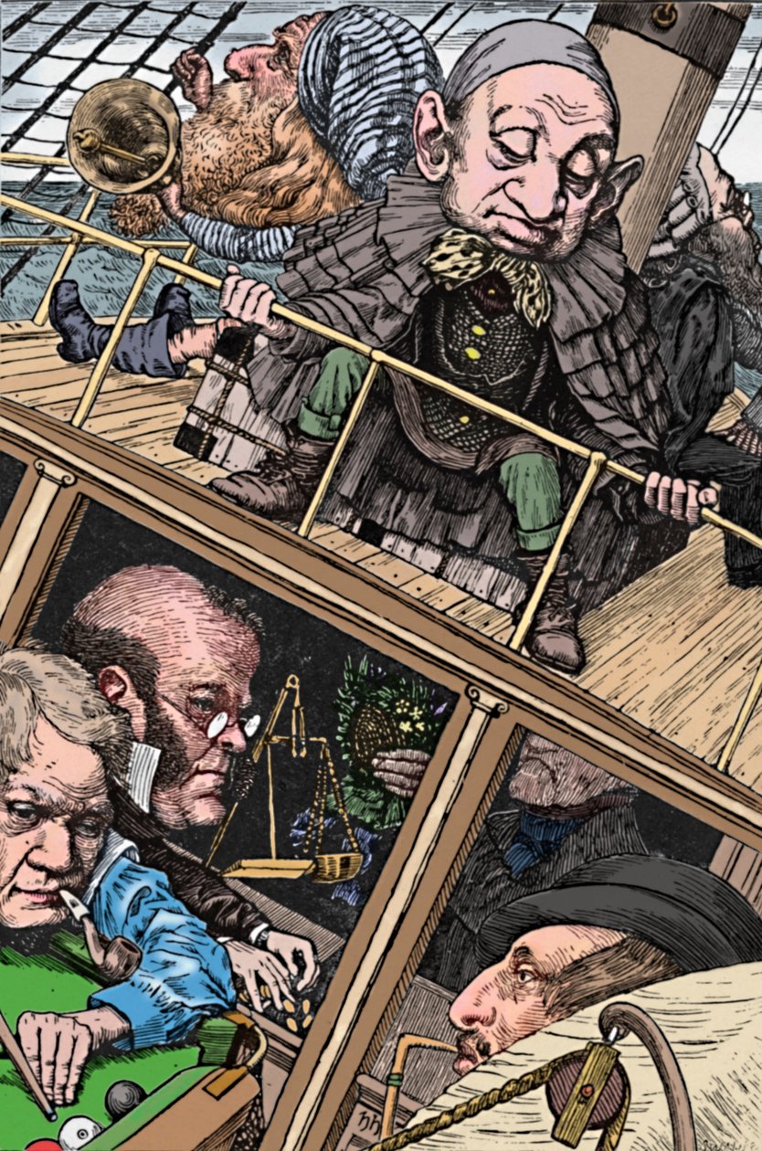 The Crew Was Complete. From The Hunting of the Snark by Lewis Carroll by Henry Holiday