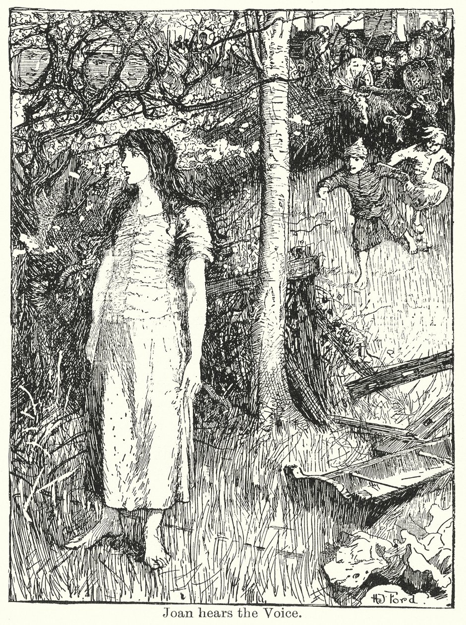 Joan hears the Voice by Henry Justice Ford
