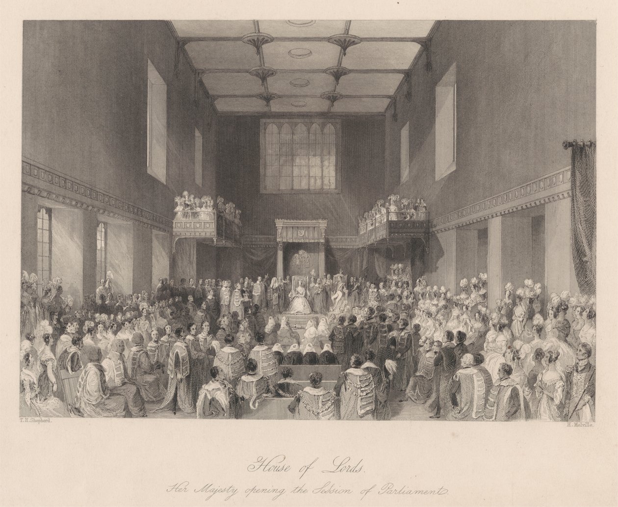 Her Majesty Opening the Session of Parliament by Henry Melville