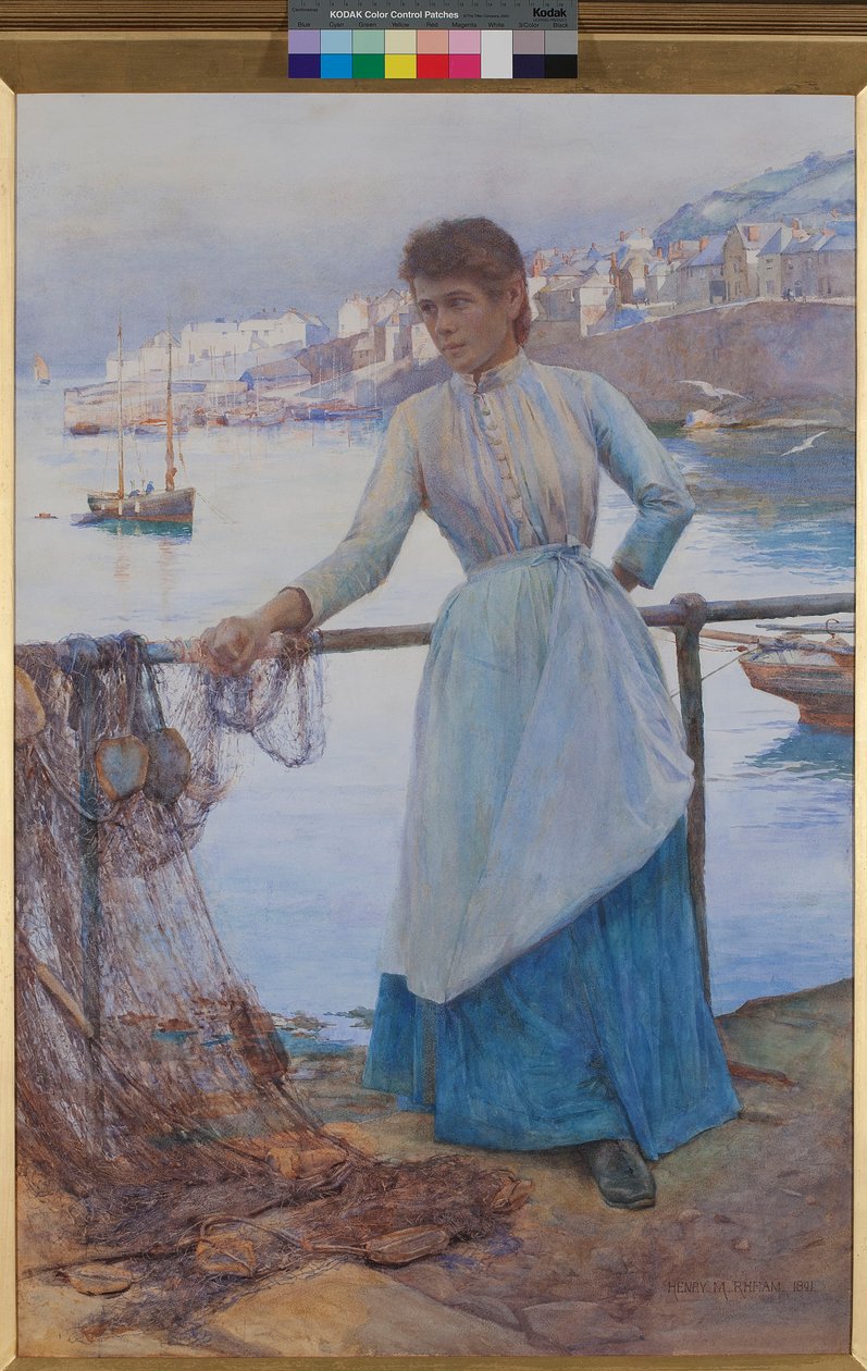 Girl in Blue by Henry Meynell Rheam: Buy fine art print