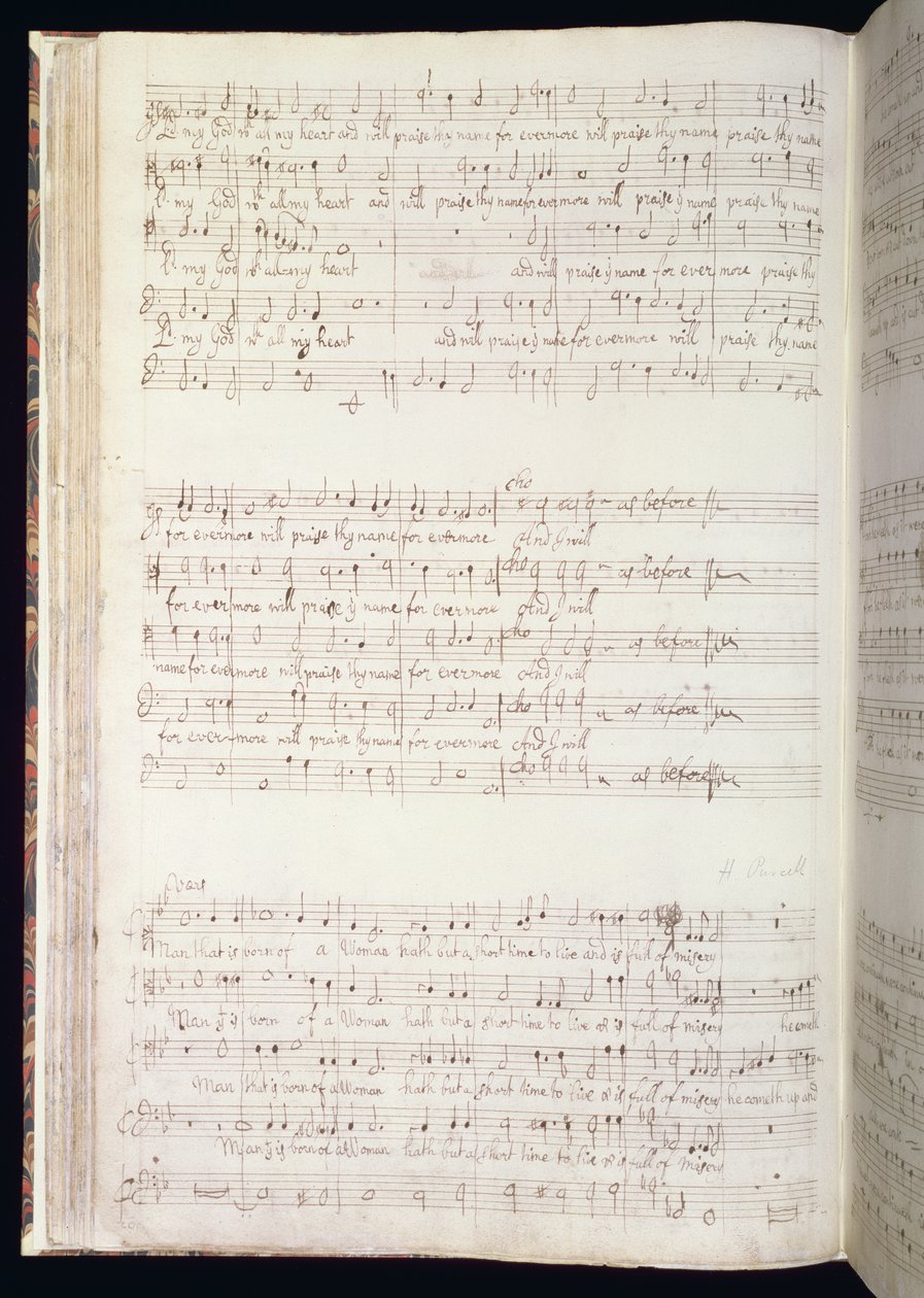 Man that is Born of Woman, Page from a Volume of English Anthems Composed and Written by Henry Purcell by Henry Purcell