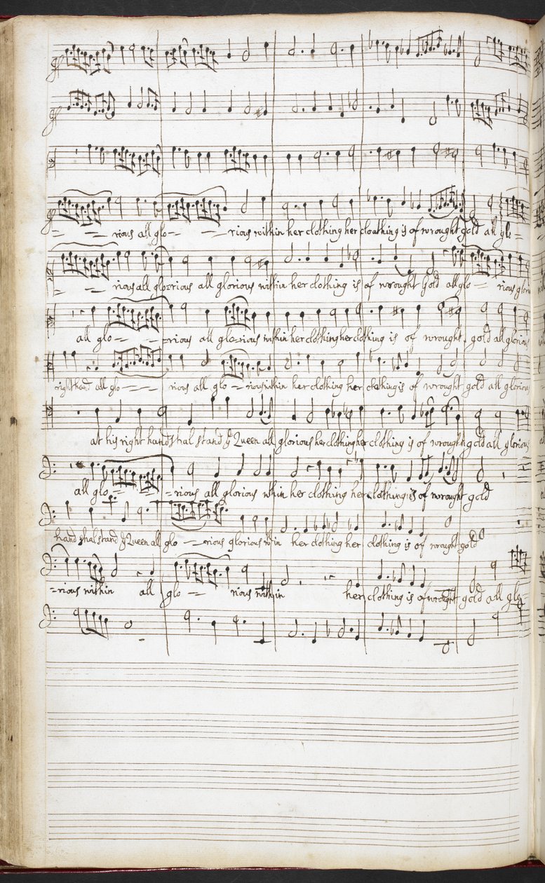 Autograph manuscript of anthems, welcome songs and solo songs, c.1680-90 by Henry Purcell