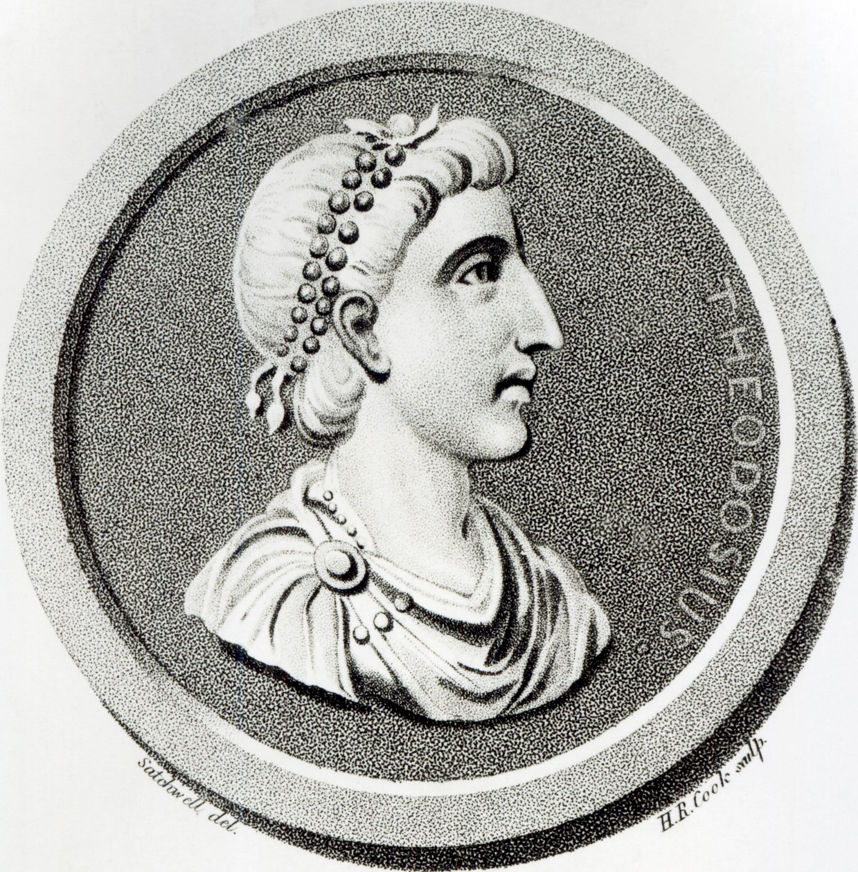 Portrait of Theodosius, from 