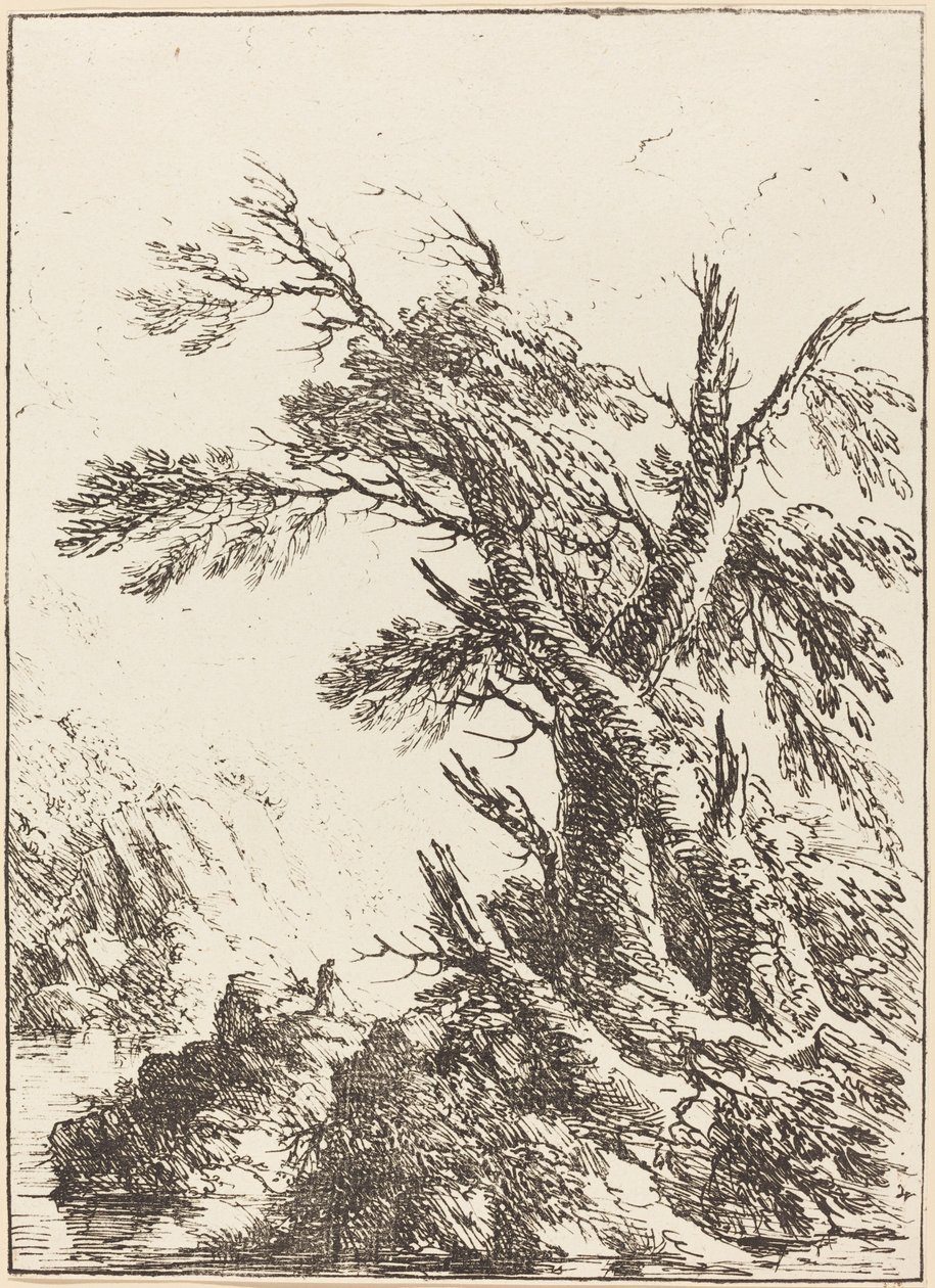 Landscape with Old Trees by Water by Henry Richard Greville, 3rd earl of Warwick