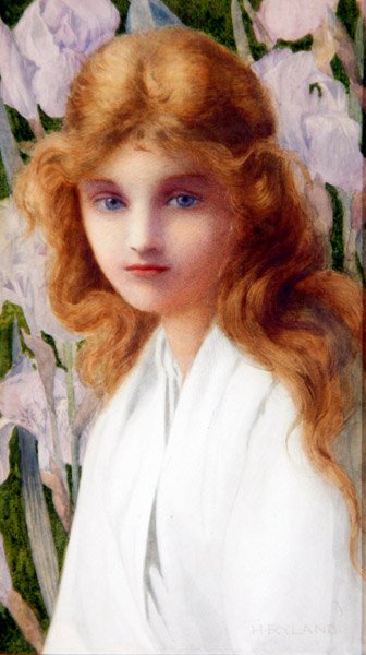 Irises, c.1885 by Henry Ryland: Premium art reproduction