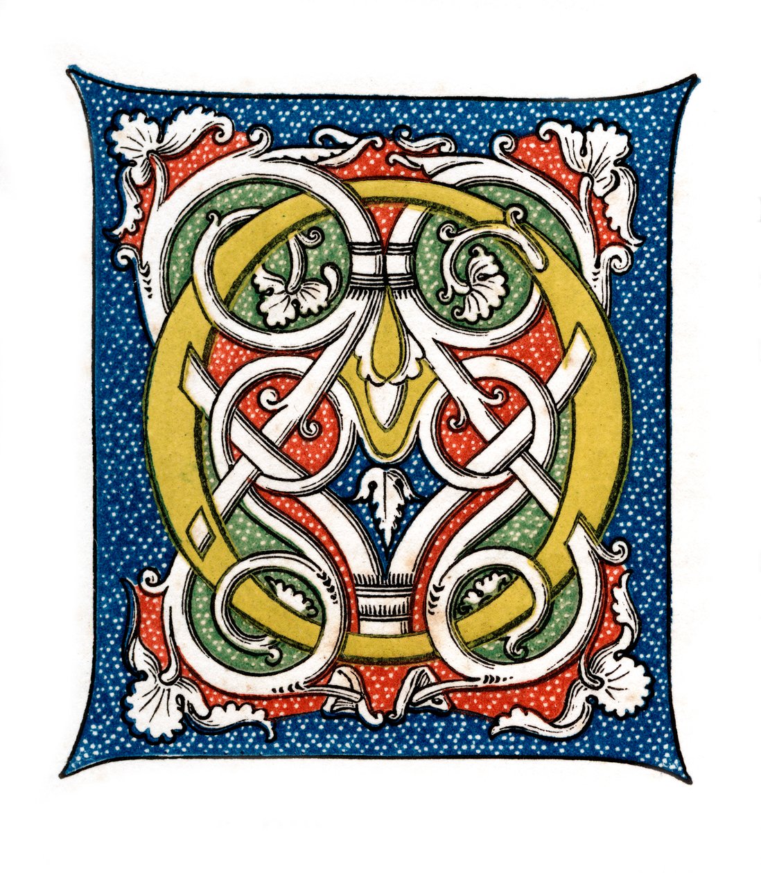 Initial letter O, 15th century by Henry Shaw