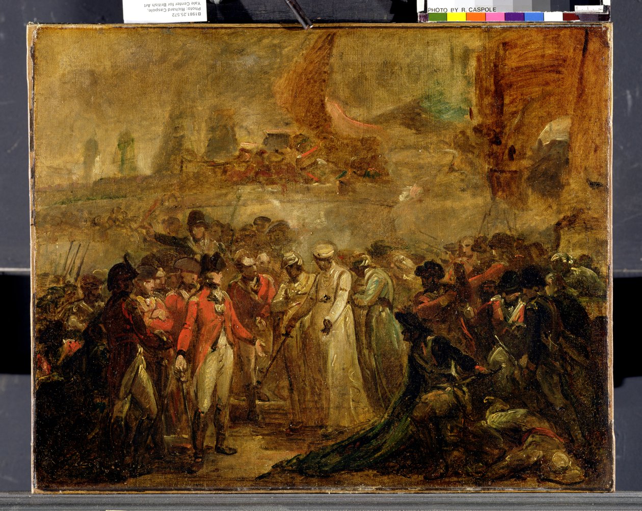 The Surrender of the Two Sons of Tipu Sahib, Sultan of Mysore, to Sir David Baird, c.1800 by Henry Singleton