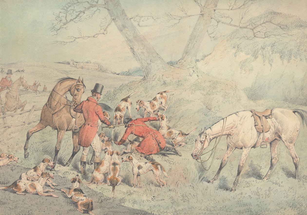 Foxhunting: Gone to Ground by Henry Thomas Alken
